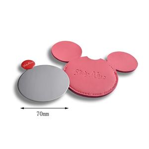 Espejo Cosmético de Bolsillo Compacto y Personalizado de Acero Inoxidable, Económico, con Estuche de PU Bonito - Product Image 5