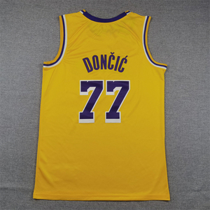 Grosir 2025 dan penjualan terlaris <span class=keywords><strong>Jersey</strong></span> kuning sulaman basket pria olahraga #77 Luka Doncic Los Angeles <span class=keywords><strong>Laker</strong></span> <span class=keywords><strong>Jersey</strong></span>
