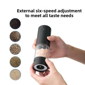 เครื่องบดพริกไทยแบบชาร์จไฟ Type-C <span class=keywords><strong>ขาย</strong></span>ส่งยอดนิยม เครื่องบดพริกไทยเสฉวน เกลือทะเล แบบขวดไฟฟ้า สำหรับใช้ในครัวเรือน - Product Image 2