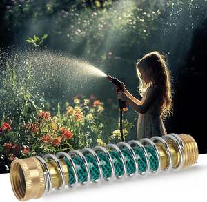 Protector de manguera de jardín, adaptador de extensión de <span class=keywords><strong>grifo</strong></span> de latón y Metal de plástico con conector de agua de resorte de bobina para extensión de <span class=keywords><strong>grifo</strong></span> de jardín - Product Image 6