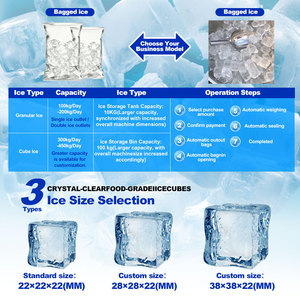 Distributeur automatique intelligent de glace en libre-service pour l'extérieur avec système de surveillance à distance pour un commerce de glace 24h/24 sans surveillance humaine - Product Image 4