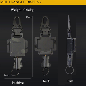 Heavy Duty Multi-funcional retráctil llavero hebilla insignia titular con cinturón Clip llavero para tarjeta de nombre llavero B06 - Product Image 2