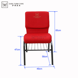 Bán buôn giá rẻ Stackable kim loại lồng vào nhau độn đỏ đen rạp hát tại Auditorium hội nghị tổ chức sự kiện khách sạn nhà hàng nhà thờ ghế - Product Image 6