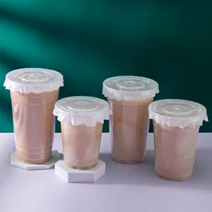 Copo de sorvete de plástico transparente descartável recipiente de sundae copos de sorvete de plástico PET