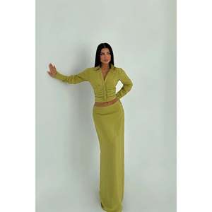 Ensemble de costume deux pièces Liana vert olive pour femmes - Product Image 3