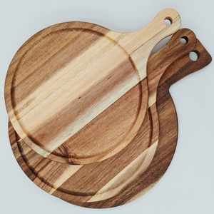 Offre Spéciale <span class=keywords><strong>planche</strong></span> à découper <span class=keywords><strong>ronde</strong></span> en <span class=keywords><strong>bois</strong></span> d'acacia <span class=keywords><strong>planche</strong></span> à pizza plateau à pizza en <span class=keywords><strong>bois</strong></span> avec poignée droite trou de suspension LOGO personnalisé 40/35 <span class=keywords><strong>CM</strong></span> - Product Image 3