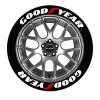 Autocollant personnalisé pour roues de 15'' à 24'', texte pour roues GOODYEAR, lettrage pour pneus de voiture