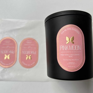 Etiquetas de Papel Texturizado con Logotipo 3D de Lujo de Marca Personalizada, Etiquetas de Perfume con Relieve de Lámina Dorada Mate, Etiquetas para Frascos de Velas - Product Image 1