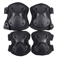 Tactical Knee & Elbow Pads Set for Outdoor CS Paintball Game