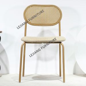 थोक डाइनिंग रूम बाहरी असबाब कुर्सियां घरेलू सीट पर घरेलू सीट रतन धातु के पैरों के साथ खाने की कुर्सियां - Product Image 2