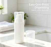 Bouteille à pompe sans air en plastique recyclable et écologique, récipient cosmétique rechargeable pour gel d'aloe vera et liquides de soin quotidien