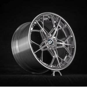 Rines Forjados Plateados de Alto Brillo Estilo JDM VIP de 19 y 20 Pulgadas, Diseño de 2 Piezas con Remaches para <span class=keywords><strong>Nissan</strong></span> <span class=keywords><strong>GTR</strong></span> Supra - Product Image 2