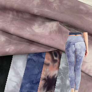 Ropa deportiva nake feel alto elástico doble cepillado tie teñido spandex20 % nylon80 % tela para mallas de yoga - Product Image 1