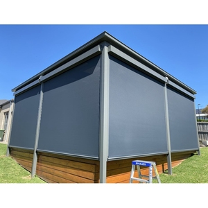 Stores de pergola en aluminium pour rideaux d'extérieur, stores motorisés à fermeture éclair, stores enrouleurs coupe-vent - Product Image 1