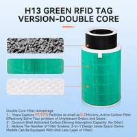 Filtre de purificateur d'air pour purificateur d'air Xiaomis Mi 2/1/2S/3/ 3H/Pro Filtre HEPA en carbone H13 PM2.5 avec remplacement RFID