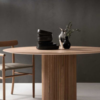 Fabrikneuer Luxuriöser Moderner Konvertierbarer Runder Massivholz-Kaffee-Esstisch für Wohnzimmer und Hochzeit