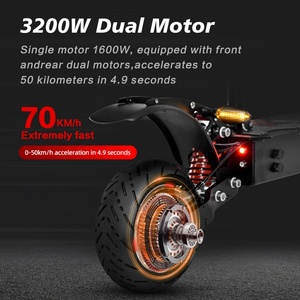 สกู๊ตเตอร์ไฟฟ้า EU US Shipping Boyueda Q7 Pro 52V 19Ah แบตเตอรี่ 3200w มอเตอร์คู่ ความเร็ว 70 กม./ชม. พร้อมเบาะนั่ง Q7 PRO 3200w สกู๊ตเตอร์คู่มอเตอร์ - Product Image 6