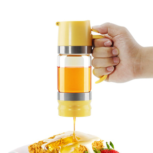 Vendita calda nuovo Design unico 9 Oz senza gocciolamento <span class=keywords><strong>di</strong></span> <span class=keywords><strong>vetro</strong></span> trasparente olio <span class=keywords><strong>di</strong></span> miele sciroppo <span class=keywords><strong>di</strong></span> caffè vasetto <span class=keywords><strong>con</strong></span> manico - Product Image 1