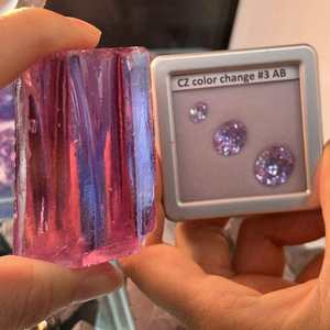 Pierres brutes de zircone cubique de qualité supérieure traitées thermiquement, changeant de couleur, avec forme de cristal naturel pour la création de bijoux personnalisés - Product Image 4