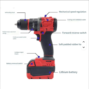 Milwau-kee Red 21V Lithium Battery Stainless Steel 4-in-1 Multi-Function Power <b>Tool</b> Set With Hard Case for Repairs MWK-4P-001 - Product Image 4