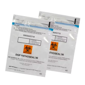 Pochette de transport de spécimens à logo personnalisé, imprimée en offset, thermoscellable, anti-fuite, pour usage médical et de laboratoire, avec sécurité biohazard - Product Image 4