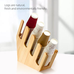 Distributeur vertical <span class=keywords><strong>de</strong></span> tasses et <span class=keywords><strong>de</strong></span> couvercles en papier, 4 compartiments, organisateur <span class=keywords><strong>de</strong></span> condiments <span class=keywords><strong>de</strong></span> café en acrylique, étagère <span class=keywords><strong>de</strong></span> rangement pour magasin <span class=keywords><strong>de</strong></span> thé, vente en gros - Product Image 5