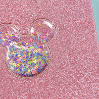 Agenda 2021 — ordinateur portable pour enfant, carnet de notes rose à paillettes, couverture rigide personnalisée avec tête de mickey