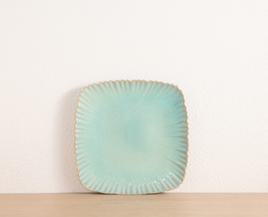 Factory Direct Custom Royal Style Baby Blue <b>Fluted</b> Ceramic Dinnerware, Embossed Stoneware Tableware Bulk Wholesale - Product Image 5