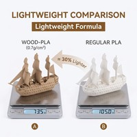 Filament PLA Bois 1,75 mm Matériau d'impression 3D Texture Bois Véritable Fibre Naturelle Précision Élevée +/-0,02 mm 210°C Guangdong