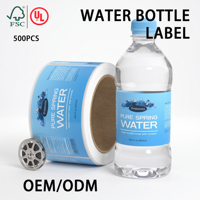 Étiquettes autocollantes en vinyle imperméable pour bouteilles d'eau minérale, étiquettes pour emballage de boissons, autocollants pour logo, autocollants pour boîtes d'emballage