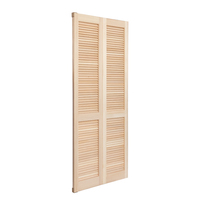 Chine Porte d'armoire pliante bi pli ventilé persienne en bois massif portes de placard persienne porte usine et fabricants