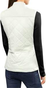 女性用ベスト ジップアップ 軽量ベスト 女性用ベストジャケット レディース ノースリーブ 暖かく上品なコットンジャケット - Product Image 5