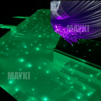 Cable de Fibra Óptica de Alta Calidad PMMA con Extremo Luminoso, Mononúcleo, Impermeable, con Cubierta Negra para Techo de Cielo Estrellado y Piscina