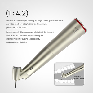 <strong>Dental</strong> <strong>45</strong> <strong>Degree</strong> Head <strong>Handpiece</strong> Fiber Optic <strong>Dental</strong> Contra Angle <strong>Handpiece</strong> With Inner Channel - Product Image 3