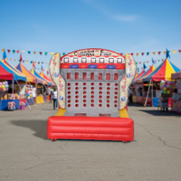Jeu de basket gonflable 4 Connect en PVC pour fête, certifié EN14960, taille personnalisable