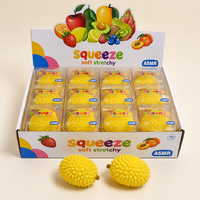 Jouet Squishy Durian en forme de fruit à picots, jouet anti-stress à presser, cadeau fantaisie, pour 14 ans et plus, ensemble en boîte de présentation pour la vente au détail