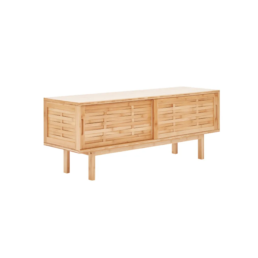 Muebles de sala de estar Mesa auxiliar de madera de bambú Gabinete de TV Mesa de almacenamiento de madera
