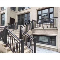 Moderner Schwarzer Verzinkter Stahl-Aluminium-Legierung Rostbeständiger Zaun-Rahmen Geländer Außentreppe Handlauf Balkon Terrasse