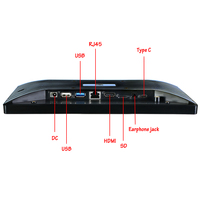 Sunworld Tablet 14 inci Android, Monitor tampilan LCD komersial Tablet POE 4 + 32G 10.1 inci
