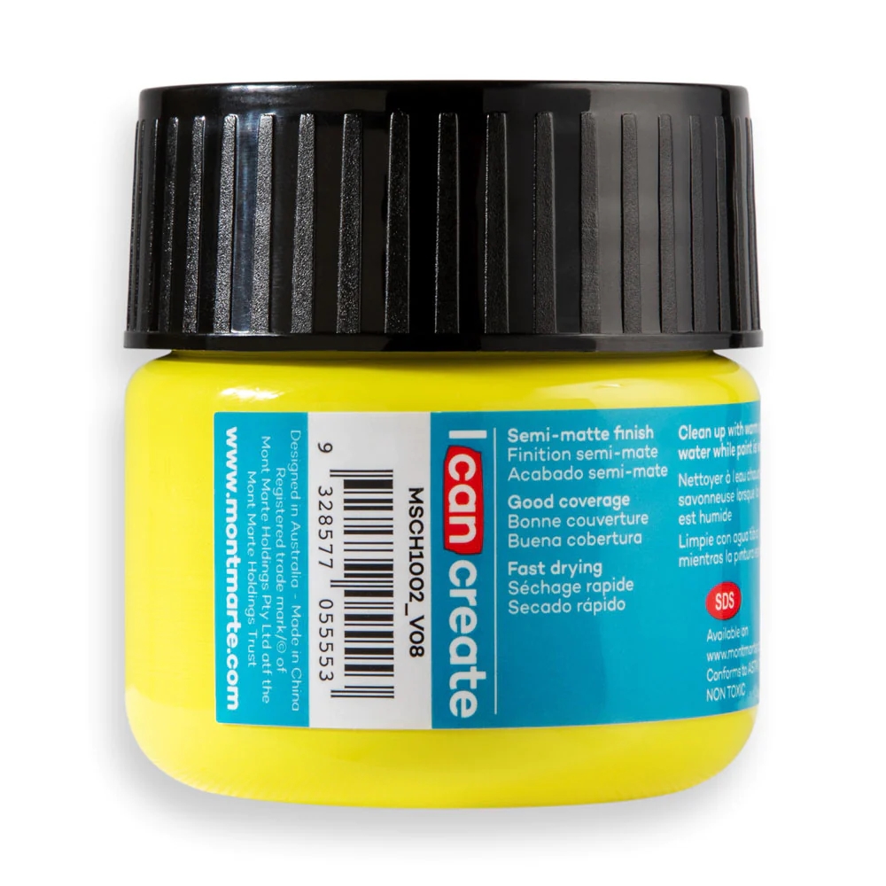 48 Peintures Acryliques Mont Marte – Tons Pastel, Séchage Rapide