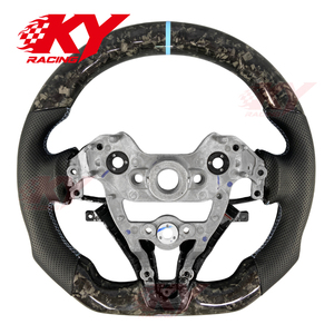 Volant sport en fibre de carbone forgée avec LED personnalisées pour Hyundai Elantra N I30N I20N Veloster N Kona N 2018-2026 - Product Image 4