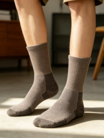 Chaussettes de randonnée Thorlos pour hommes Kx Max Cushion, tricotées épaisses, ODM Pewter (1 paire), taille L