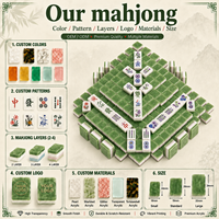 Jeu de Mahjong Classique Fabriqué en Chine pour les Familles et les Amis, Loisirs Quotidiens et Divertissement à Domicile, Tuiles de Mahjong
