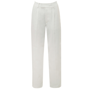 Chic <strong>White</strong> <strong>Wide</strong> <strong>Leg</strong> High Waist Tailored <strong>Trousers</strong> for <strong>Women</strong> Elegant Office Pants - Product Image 5