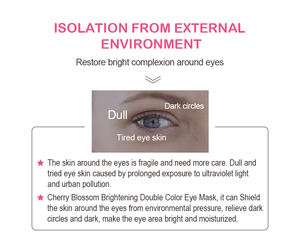 Masque pour les yeux double couleur MOND'SUB OEM, gel pour les yeux au collagène éclaircissant à la fleur de cerisier, patchs pour les yeux sous les yeux - Product Image 5