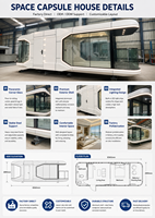 Maison capsule préfabriquée de luxe, maison modulaire miniature, cabane intelligente pour hôtel de villégiature, Airbnb, glamping, logement