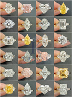 Kangyu Schmuck Maßgefertigter Labor-Gezüchteter Diamant D-Farbe Damen-Verlobungsring VVS1-Reinheit Brillantschliff IGI-Zertifiziert 18K