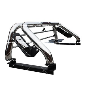 Barres de protection universelles en acier inoxydable RTS pour pick-up 4x4 tout-terrain, avec feux de freinage <span class=keywords><strong>LED</strong></span>, finition polie/peinture poudrée, pour <span class=keywords><strong>Hilux</strong></span> - Product Image 2