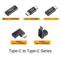 Adaptador USB 3.2 Macho a Hembra, Cable de Extensión con Ángulo Recto de 90 Grados, Conector para PC, Computadora de Escritorio y Portátil, 4 Tipos Incluidos