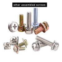Vis combinée personnalisée m5 m8 Acier inoxydable galvanisé ss304 ss316 Torx pan à fente boulon à tête hexagonale combinaison vis sems